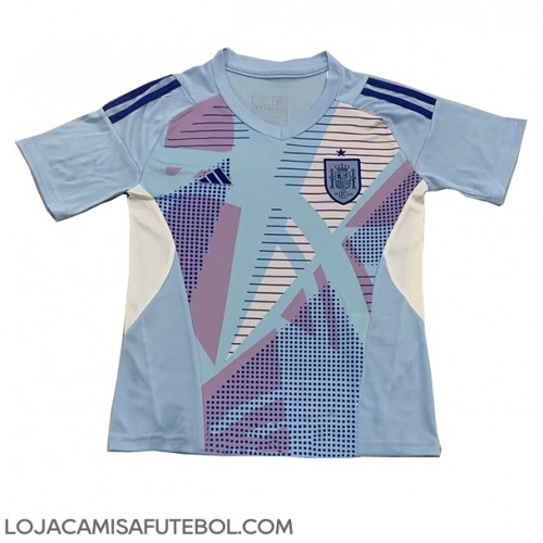 Camisa de Futebol Espanha Goleiro Equipamento Principal Europeu 2024 Manga Curta